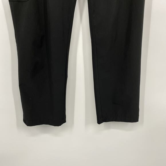 Chicos 2 Tech Pants Size Large Black flat Front Zip Elastic Waist Zenergy - Picture 4 of 9
